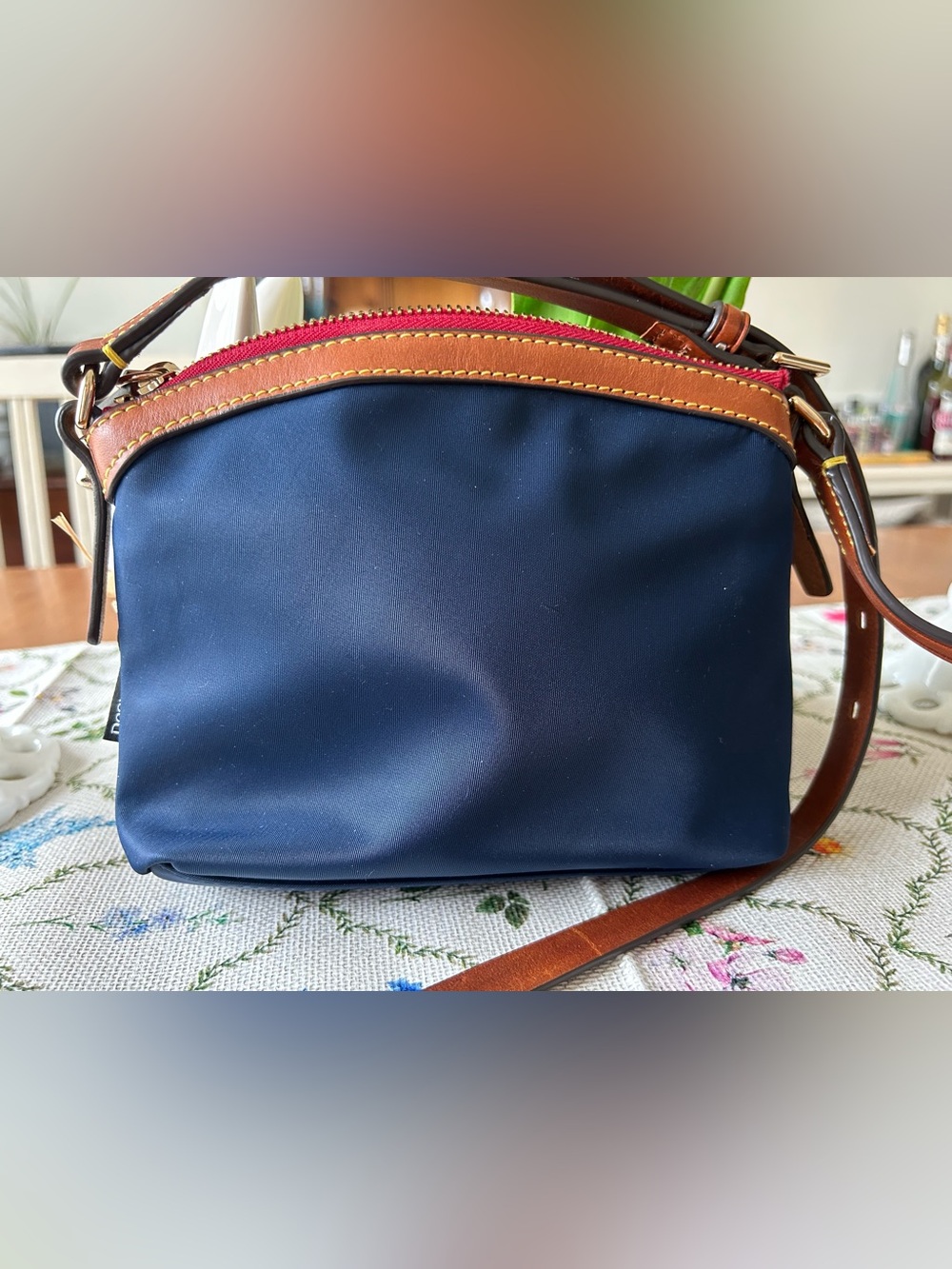 Dooney & Bourke Navy Nylon Pouchette Crossbody - Picture 2 of 6